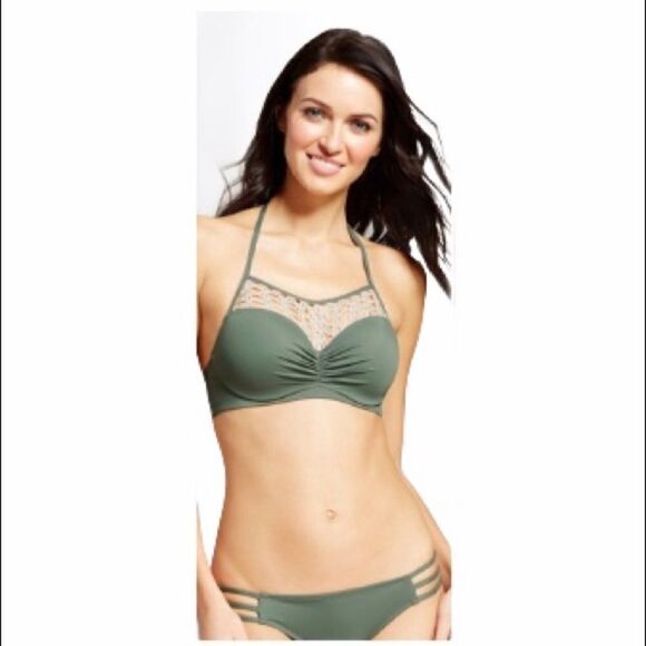 NWT Xhilaration Sage Green Textured Bikini Bottom - Picture 1 of 9